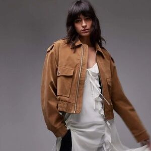 Topshop Suede Moto Jacket NWT